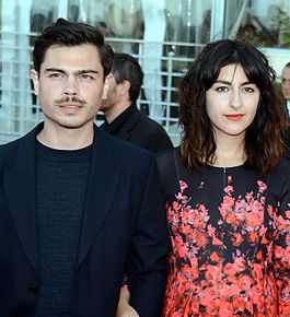 Benjamin Cotto y Nili Hadida en el festival de cine de Cabourg (2014).