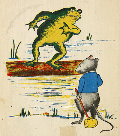 Grandfather Frog invites the mouse