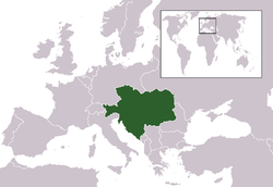 Geografisk placering af Østrig-Ungarn