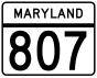 Maryland Route 807 signo