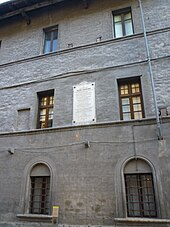 A French plaque commemorating the supposed birthplace of Anselm in Aosta, St Anselm street. (The identification may be spurious.) Maison StAnselme 2.JPG