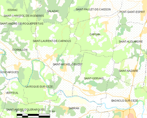 Poziția localității Saint-Michel-d'Euzet