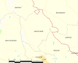 Mapa obce Sainte-Anne