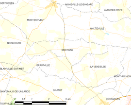 Mapa obce Servigny