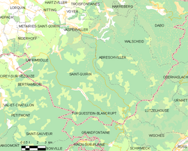 Mapa obce Saint-Quirin