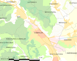 Mapa obce Guebwiller