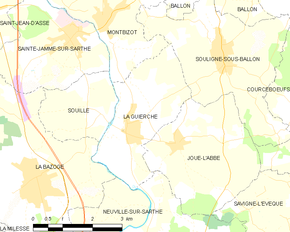 Poziția localității La Guierche