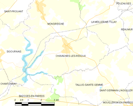 Mapa obce Chavagnes-les-Redoux