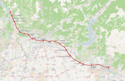 A Lecco–Brescia-vasútvonal útvonala