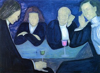 På caféen, 1909