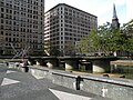 Mellon Square, established in 1953, in Downtown Pittsburgh, PA.