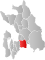 Enebakk markert med rødt på fylkeskartet