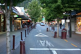 Het winkelcentrum van Queenstown