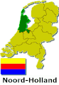 Localização e bandeira da província da Holanda do Norte