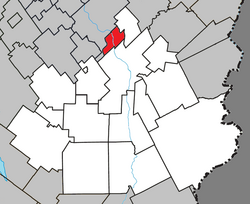 Location within Beauce-Sartigan RCM.