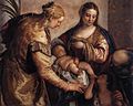 『聖カタリナと洗礼者ヨハネのいる聖家族』（1562年-1565年頃） ウフィツィ美術館（フィレンツェ）