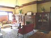 The living room of the Dr. Ellis Shackelford House. The house was built in 1917 and is located in 1242 Central Ave. On November 30, 1983, the house was listed in the National Register of Historic Places, ref.: #83003475.