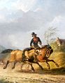 Вершник на гнідому коні стримав буланого, 19 ст., Пітер Фредерік ван Ус.