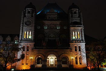 Queen's Park Legislature, Toronto, Ontario.