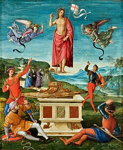 Rafael Santinin təsvir etdiyi Məsihin dirilməsi
