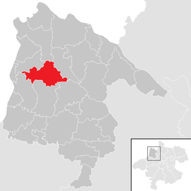 Poloha obce Rainbach im Innkreis v okrese Schärding (klikacia mapa)
