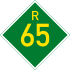 Provinsiale roete R65 shield