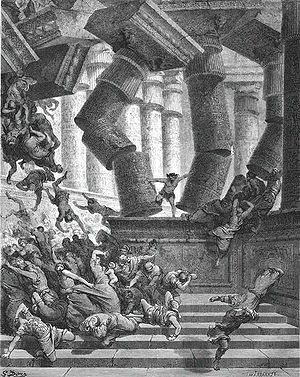 Samson in Dagon Temple