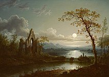 Moonlit Landscape with a Gothic Ruin