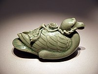 Celadón de Goryeo. Se exhibe en el Museo Nacional de Corea