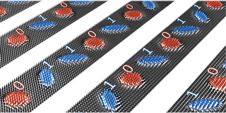 Skyrmion-based magnetic storage concepts. The anisotropic DMI stabilizes antiskyrmions (red) and elliptically deformed skyrmions (blue), which may be used to encode data.