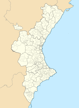 Location of reservoir in Valencia, Spain