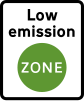 London low emission zone sign