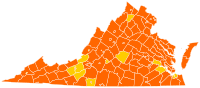 Virginia Republican Presidential Primary Election Results by County, 2012.svg