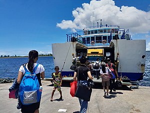 Wiki Advocates PH members boarding the Calixta VI Ferryboat