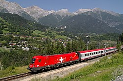 InterCity Ausztriában az Arlberg vasútvonalon