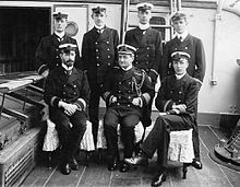 Admiral Sir Cyprian Bridge, Commander-in-Chief, China Station with staff in 1902.jpg