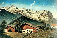 Alpenhof, oil on board, 1926