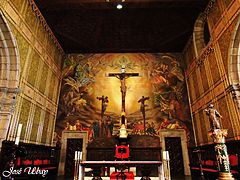 Altar mayor de la parroquia de san Francisco de Asís y santuario mariano de la ciudad.