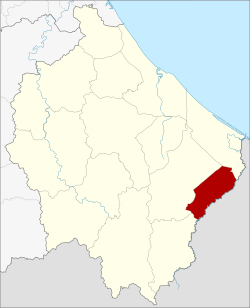 Karte von Narathiwat, Thailand, mit Amphoe Su-ngai Kolok