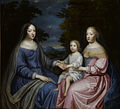 Anne d'Autriche avec le Dauphin et la reine Marie-Thérèse.