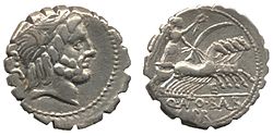 MÖ 82-83 yıllarından bir denarius