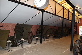 Škoda cannons in Arillery hall