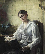 Lesendes Mädchen (Reading Girl) by Auguste Schepp