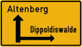 Bild 54 Vorwegweiser vor Straßenkreuzungen und -abzweigungen (TGL 10 629, Blatt 3, S. 51)