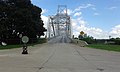 Black Hawk Bridge, Lansing, Iowa: la ripida rampa sul lato di Lansing