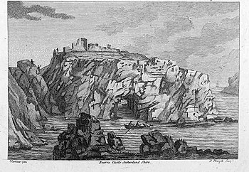 Ruins of Borve Castle, Sutherland, c.1788, by Peter Mazell Borve Castle, Sutherland.jpg