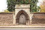 Brazenose College Gate. Retaining Walls of College.