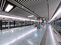 Platforms 1 and 2 (2021) with the island platform (platforms 3 and 4) on the other side of the track on the left.