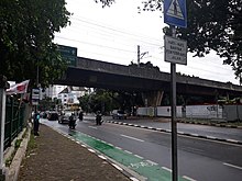 The railway bridge near the PDI head office where tanks were parked CikiniRailBridge.jpg