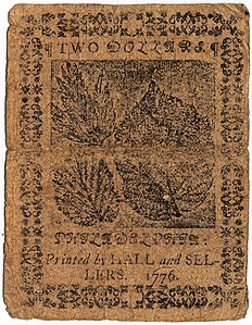 Continental Currency $2 banknote reverse (February 17, 1776).jpg